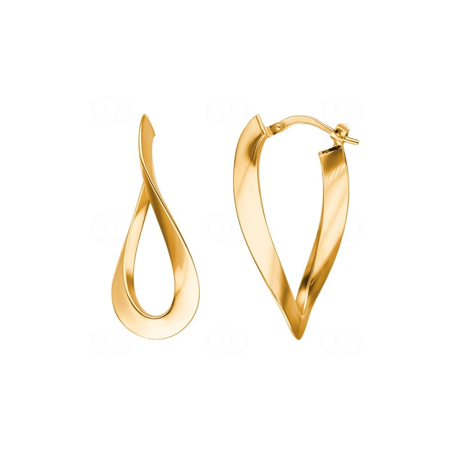 Créoles or jaune 750/18 ct fantaisie - 3550.1