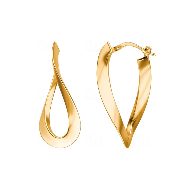 Créoles or jaune 750/18 ct fantaisie - 3550.2