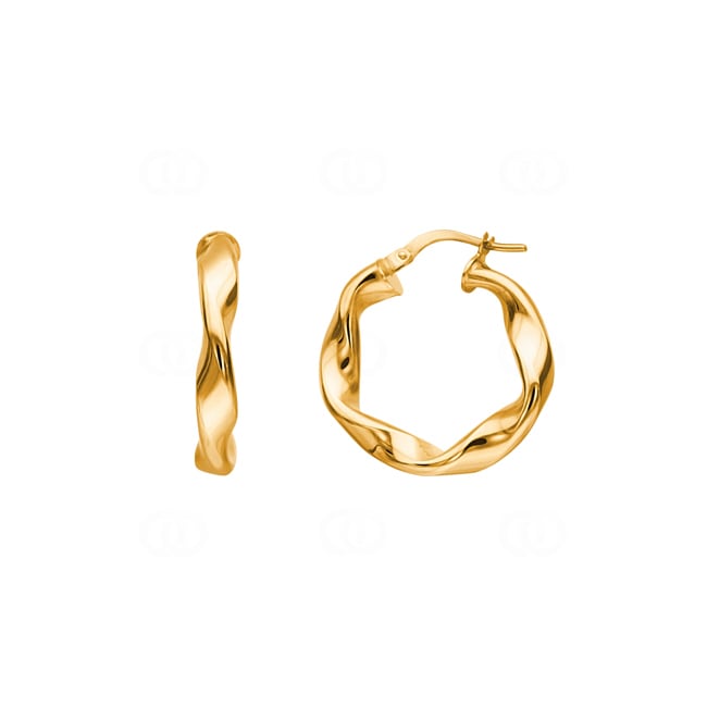 Kreolen 750/18 K Gelbgold Fantasie 4mm Ø 15mm - 2642.1
