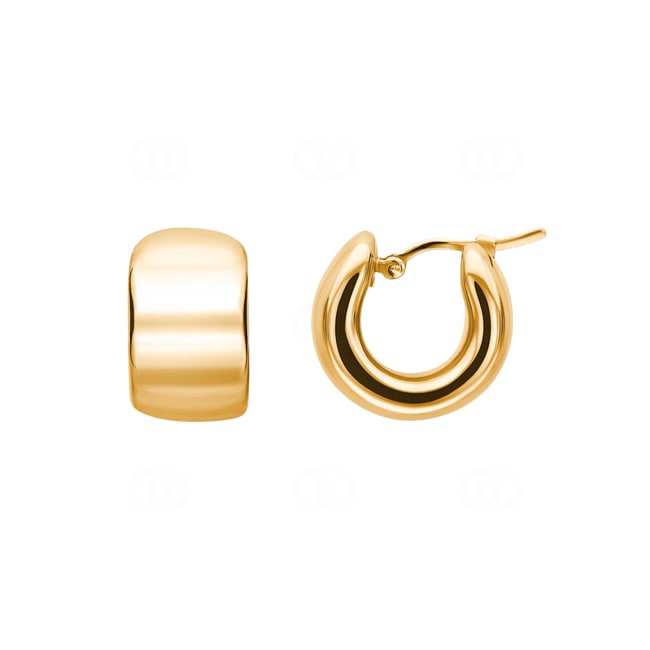 Créoles or jaune 750/18 ct electroformée - 5559