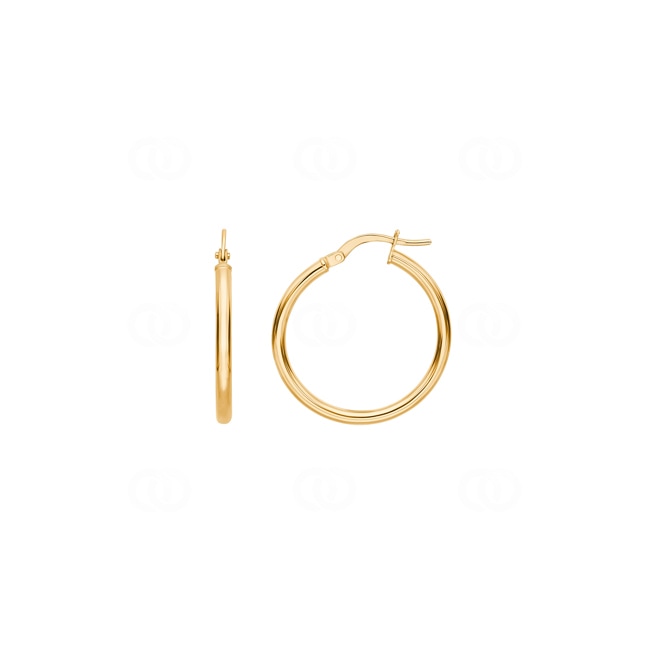 Hoop Earrings 750/18 K Yellow Gold 2mm Ø 10mm - 2535.2