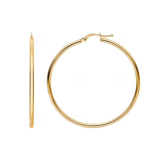 Hoop Earrings 750/18 K Yellow Gold 2mm Ø 40mm - 2535.8