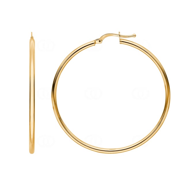 Hoop Earrings 750/18 K Yellow Gold 2mm Ø 45mm - 2535.9