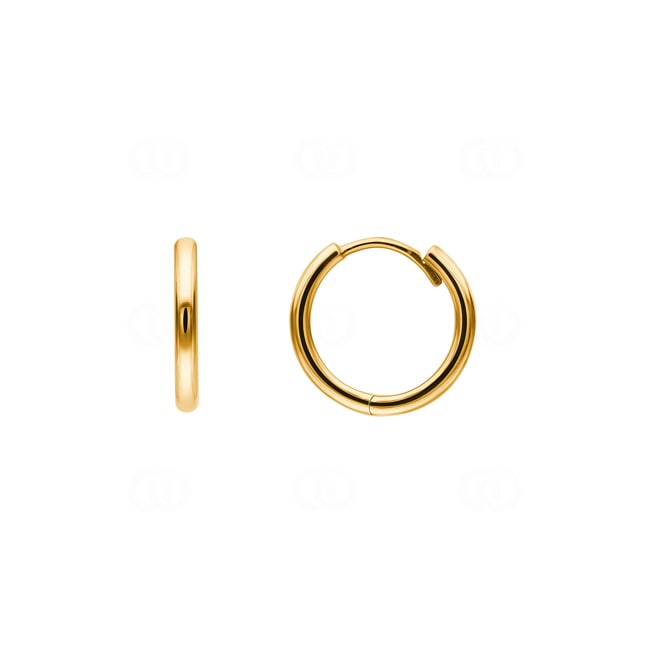Hoop Earrings 750/18 K Yellow Gold Ø 12.5mm - OGO1174