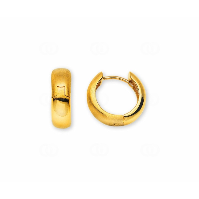 Créoles or jaune 750/18 ct Ø 15mm - OGO1093