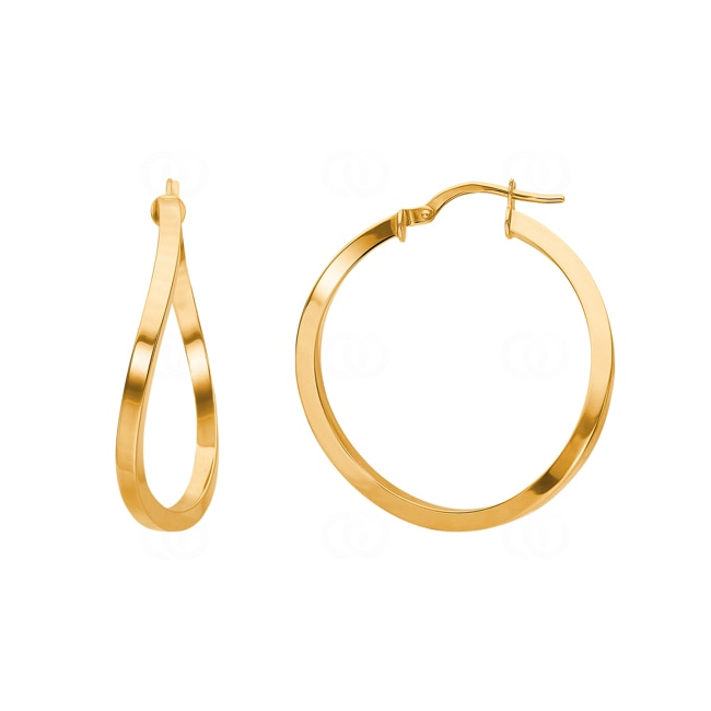 Créoles or jaune 750/18 ct Ø 22mm - 3524.53