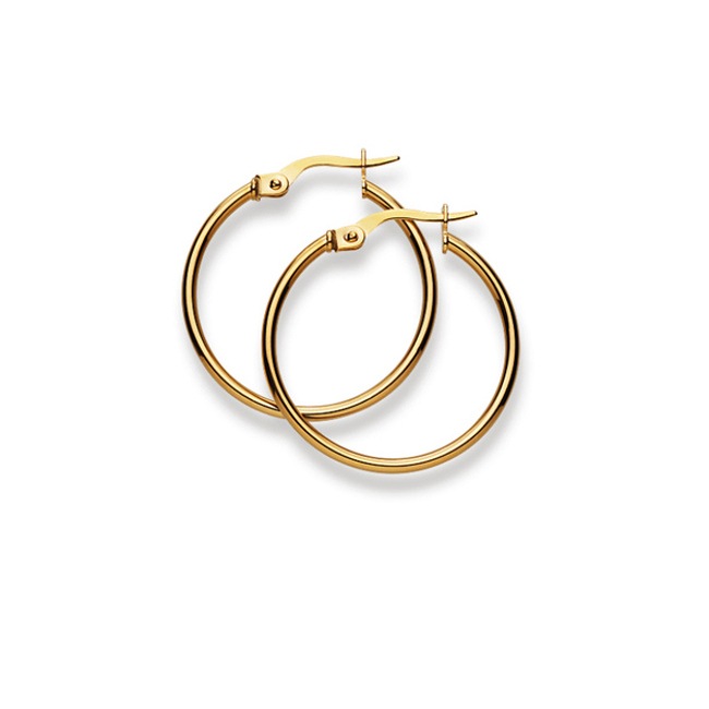 Hoop Earrings 750/18 K Yellow Gold Ø 24mm - 1164.04526/2400
