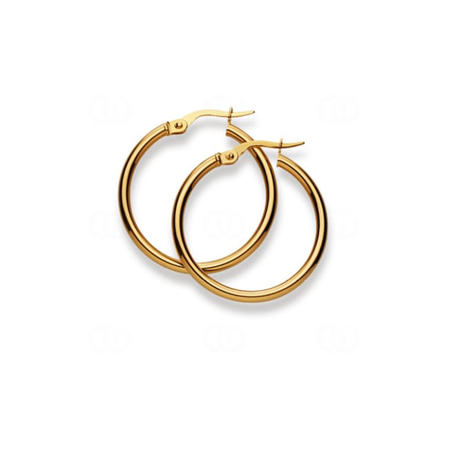 Hoop Earrings 750/18 K Yellow Gold Ø 24mm - 1164.04528/2400