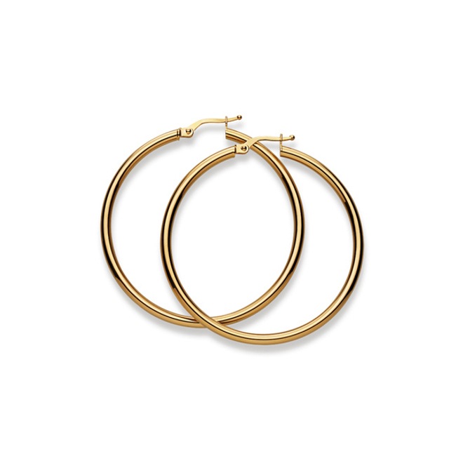 Hoop Earrings 750/18 K Yellow Gold Ø 45mm - 1164.04527/4500