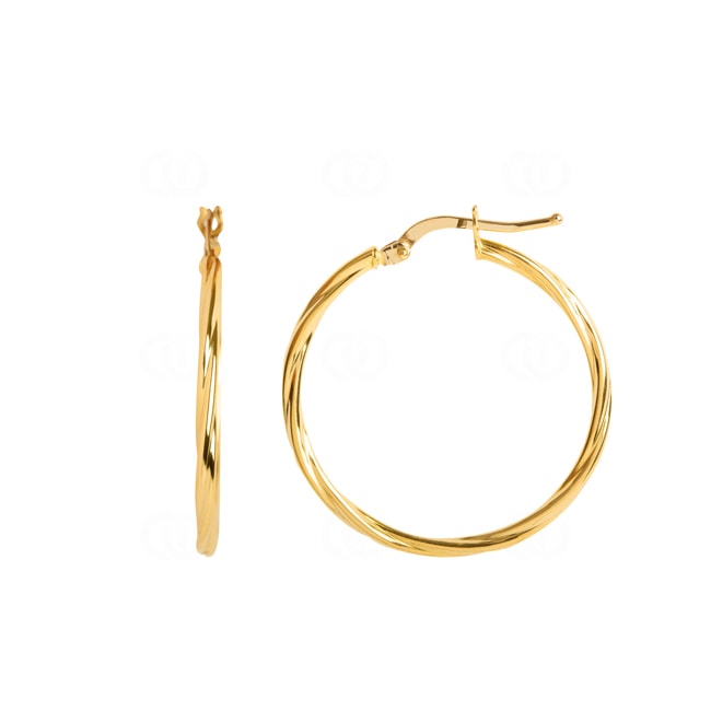 Kreolen 750/18 K Gelbgold verdreht 2mm Ø 25mm - 2669.6