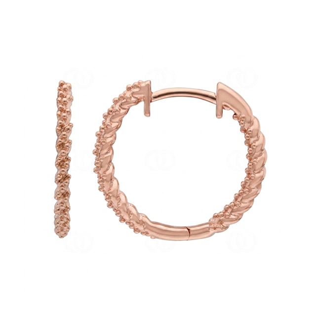 Kreolen 750/18 K Roségold mit Kordeloptik - OR-73818-RG