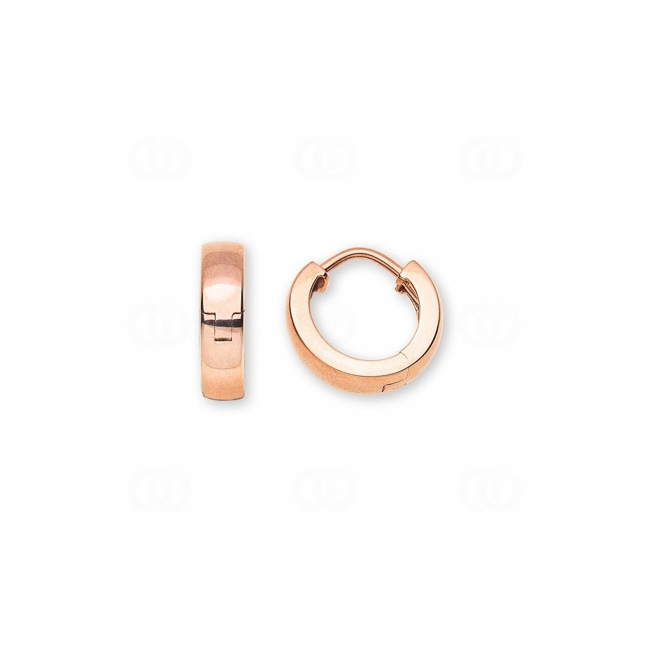 Hoop Earrings 750/18 K Red Gold Ø 12.5mm - OGO3044