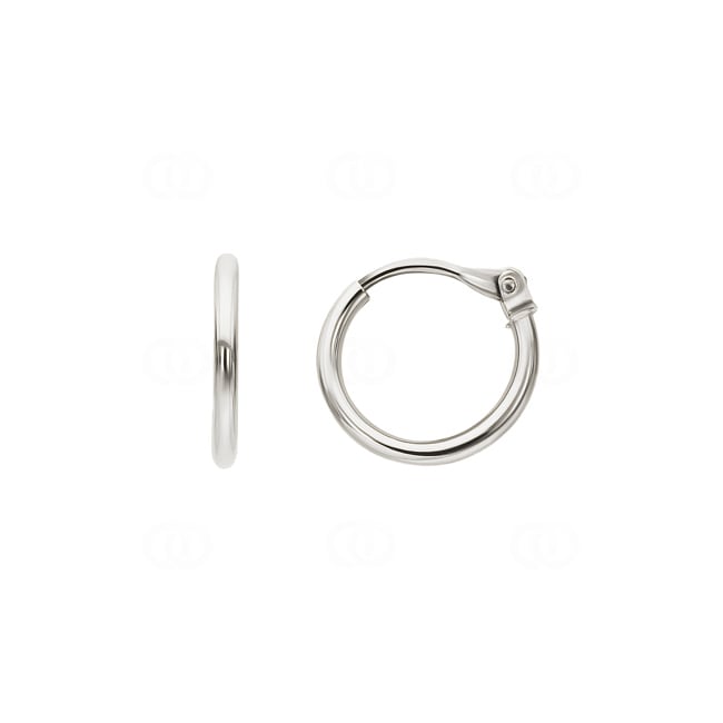 Créoles or gris 750/18 ct 1.2mm Ø 10mm - 3010.6G