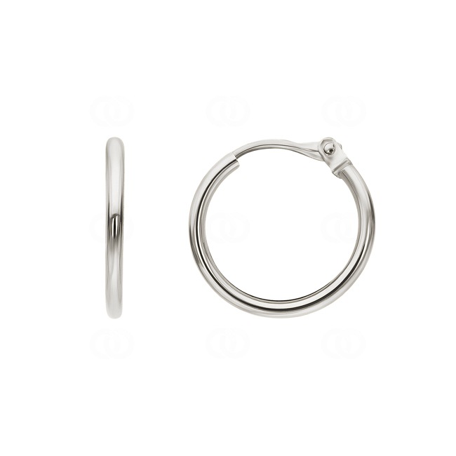 Créoles or gris 750/18 ct 1.2mm Ø 12mm - 3020.6G