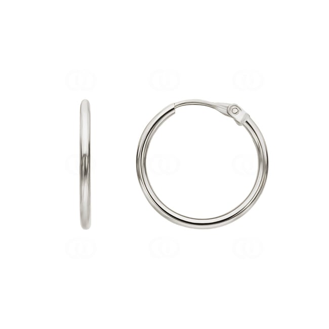 Créoles or gris 750/18 ct 1.2mm Ø 14mm - 3030.6G