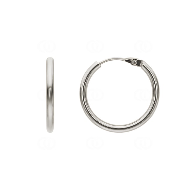 Créoles or gris 750/18 ct 1.6mm Ø 16mm - 3060.6G
