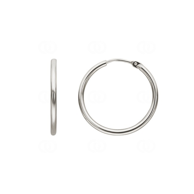 Créoles or gris 750/18 ct 1.6mm Ø 20mm - 3085G