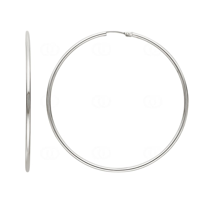 Créoles or gris 750/18 ct 1.6mm Ø 45mm - 3141G