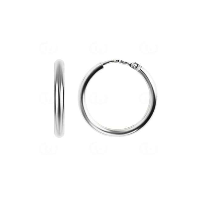 Kreolen 750/18 K Weissgold 2mm Ø 20mm - 3090G