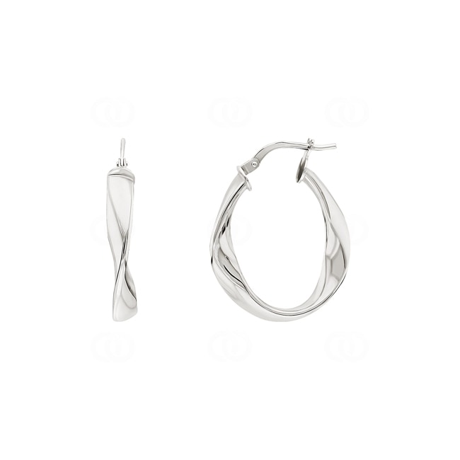 Kreolen 750/18 K Weissgold Fantasie 20 x 23mm - 2685.1G