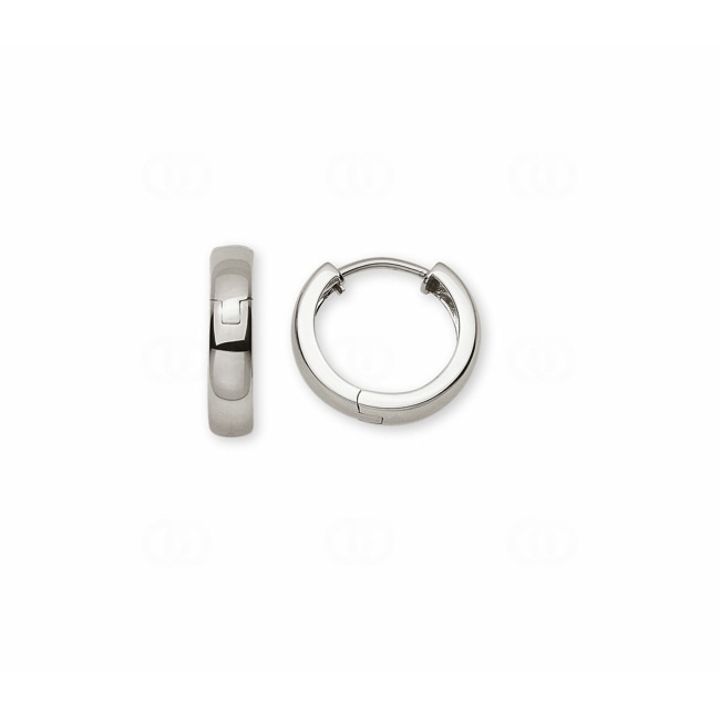 Hoop Earrings 750/18 K White Gold Ø 15mm - OGO2045