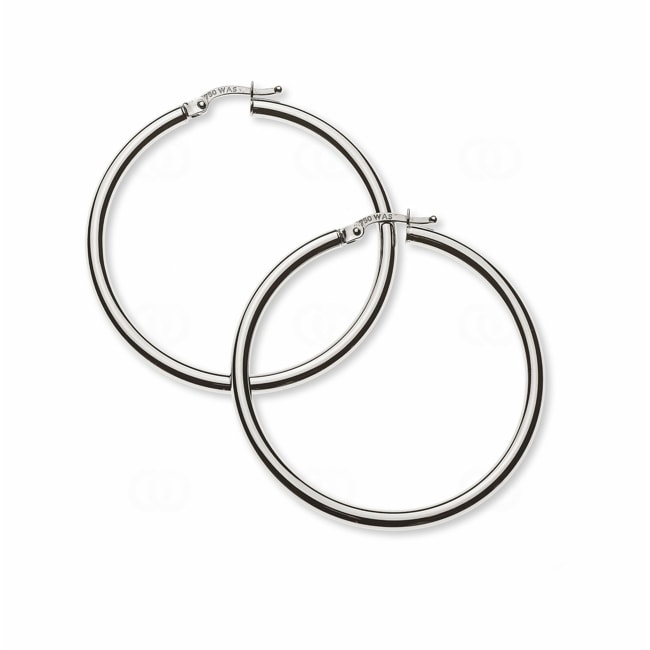 Hoop Earrings 750/18 K White Gold Ø 35mm Hoop Earrings 750/18 K White Gold Ø 35mm - OGO2092