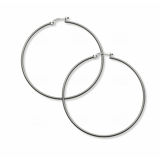 Hoop Earrings 750/18 K White Gold Ø 50mm - OGO2091
