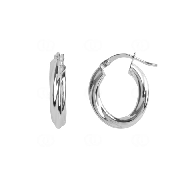 Kreolen 750/18 K Weissgold oval 16 x 21mm - 5511.2G