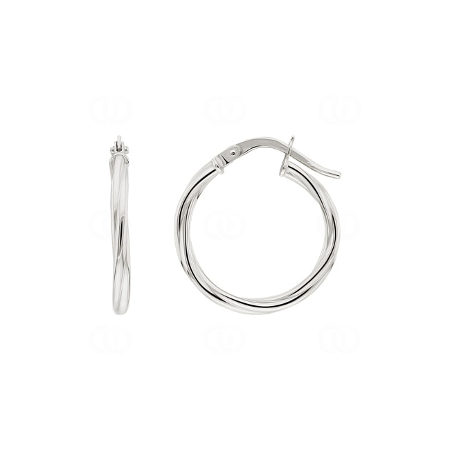 Kreolen 750/18 K Weissgold verdreht 2mm Ø 15mm - 2669.4G