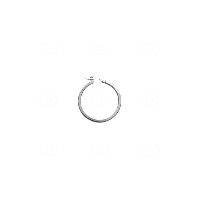 Hoop Earrings 925 Silver rhodium-plated 2 x 2mm Ø 25mm - 305322
