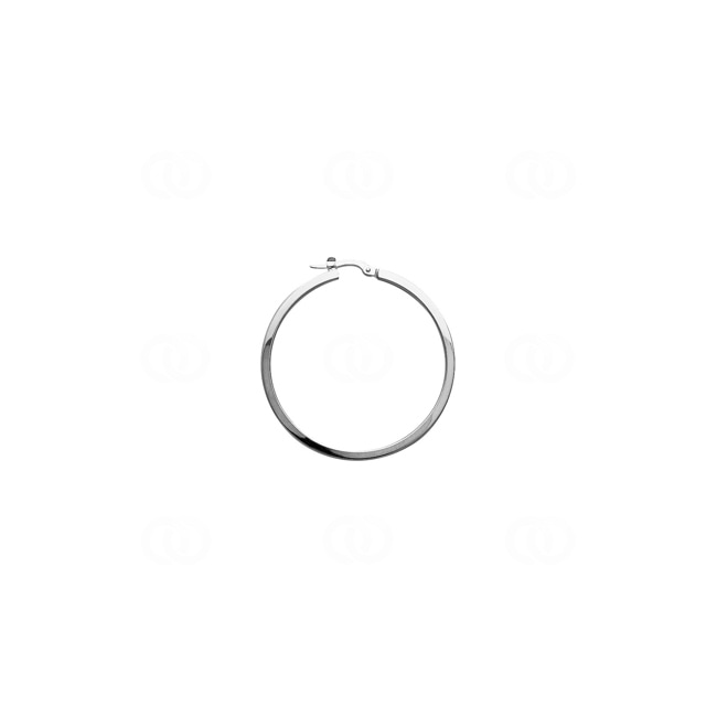 Hoop Earrings 925 Silver rhodium-plated 2 x 2mm Ø 35mm - 305323