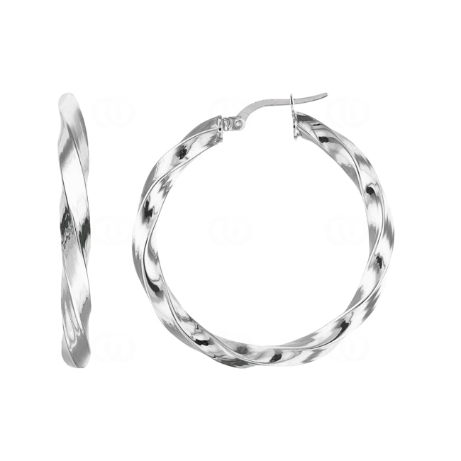 Kreolen 925 Silber rhodiniert 3.5mm Ø 37mm - OR925002