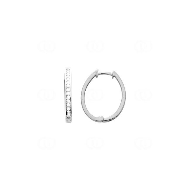 Hoop Earrings 925 Silver rhodium-plated with Cubic Zirconia - 305559.1