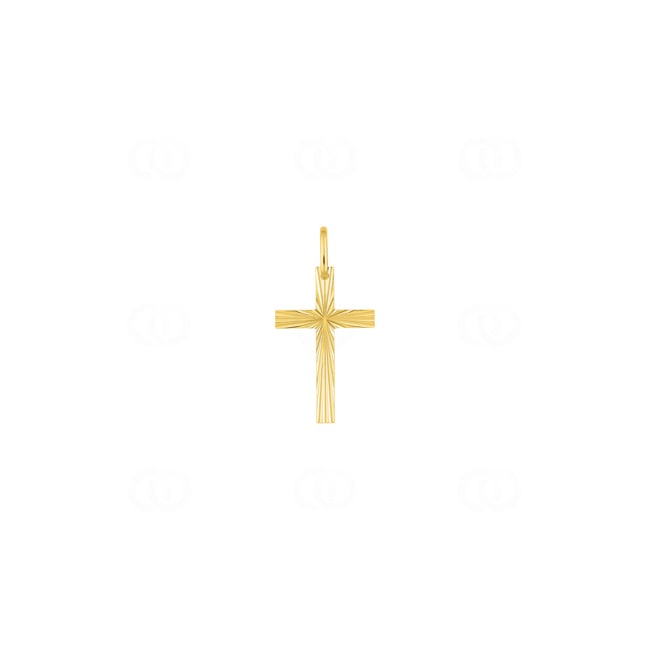 Pendentif croix or jaune 375/9 ct 10 x 19mm - 397326.00