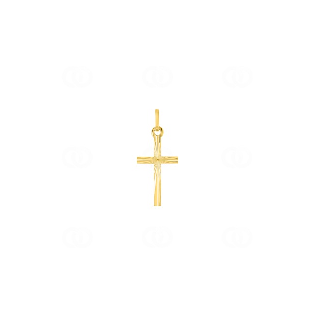 Pendentif croix or jaune 375/9 ct 10 x 23mm - 660095