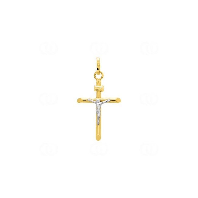 Cross Pendant Semi Solid 750/18 K Yellow Gold with Jesus Cross Pendant Semi Solid 750/18 K Yellow Gold with Jesus - 662050