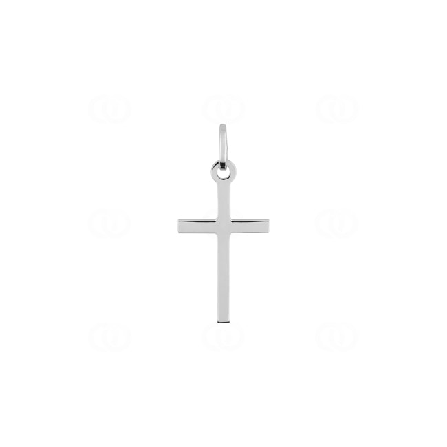 Kreuzanhänger 375/9 K Weissgold 12 x 26mm - 9K7409.2G