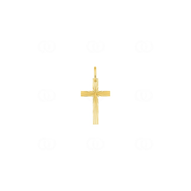 Cross Pendant 750/18 K Yellow Gold 10 x 19mm - 3.7326.00