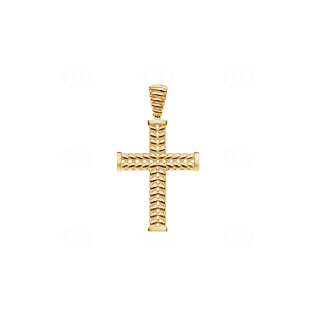 Cross Pendant 750/18 K Yellow Gold 31 x 22mm - A17GG