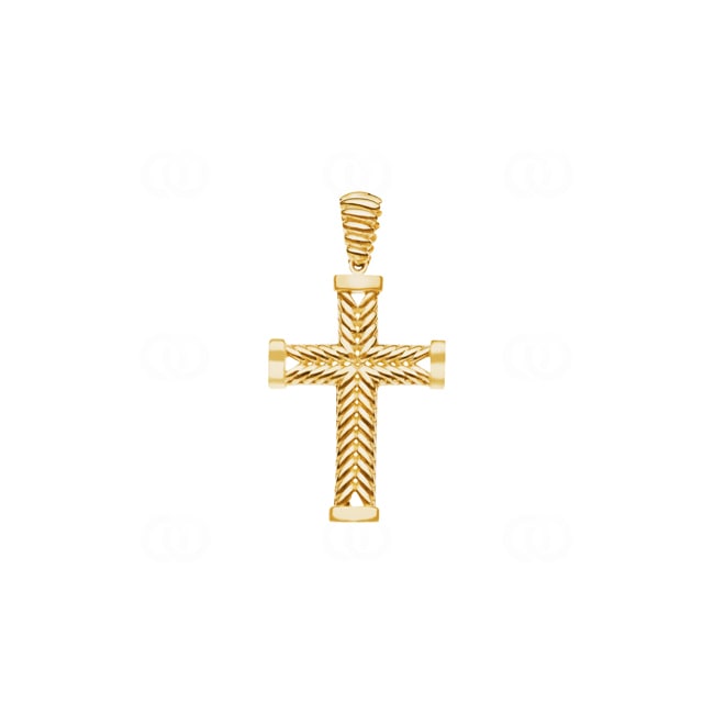 Pendentif croix or jaune 750/18 ct 32 x 21mm - A12GG