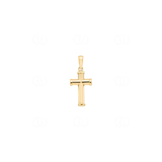 Kreuzanhänger 750/18 K Gelbgold halbmassiv - 650941
