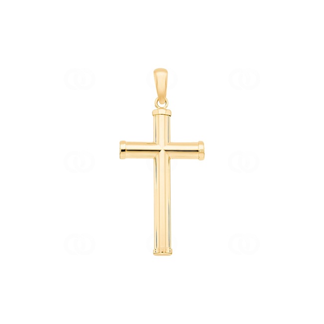 Kreuzanhänger 750/18 K Gelbgold halbmassiv - 650951
