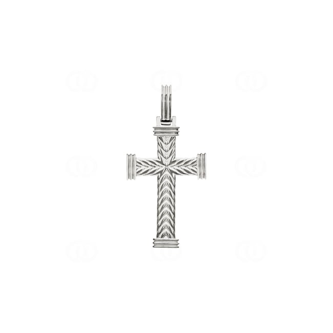 Pendentif croix or gris 750/18 ct 39 x 19mm - A16WG