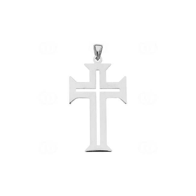 Cross Pendant 925 Silver rhodium-plated 25 x 42mm Cross Pendant 925 Silver rhodium-plated 25 x 42mm - AH925004