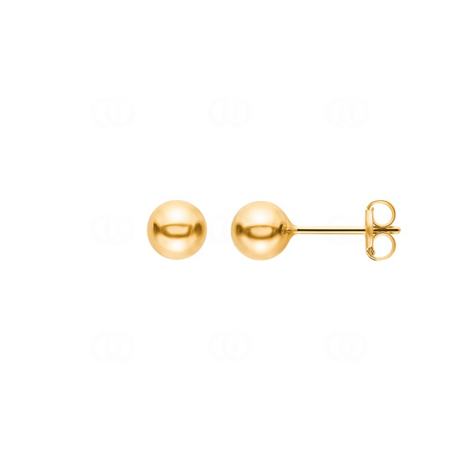 Clous d'oreilles boule or jaune 750/18 ct Ø 5mm Clous d'oreilles boule or jaune 750/18 ct Ø 5mm - 802051.6GG