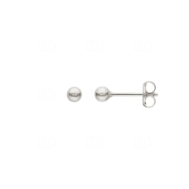 Clous d'oreilles boule or gris 750/18 ct Ø 3mm - 802031.6WG