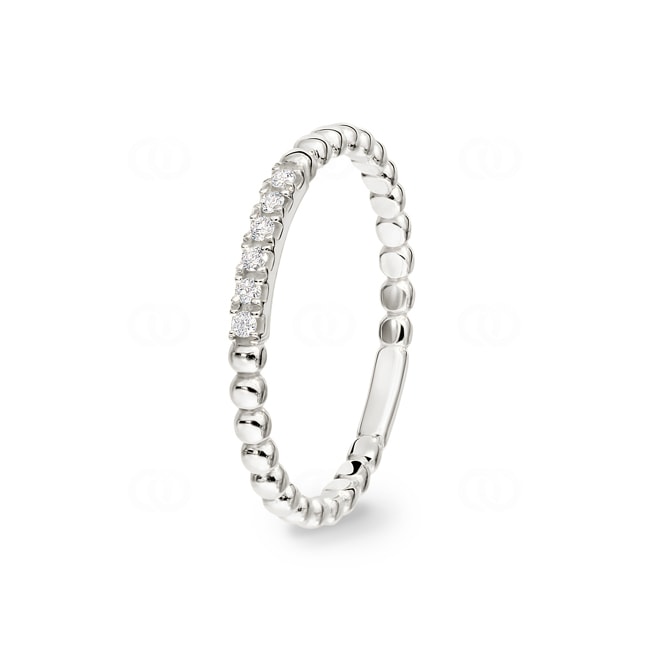 Dots Ring 750/18 K White Gold with Diamonds 0.05 ct H/si - RO12WG