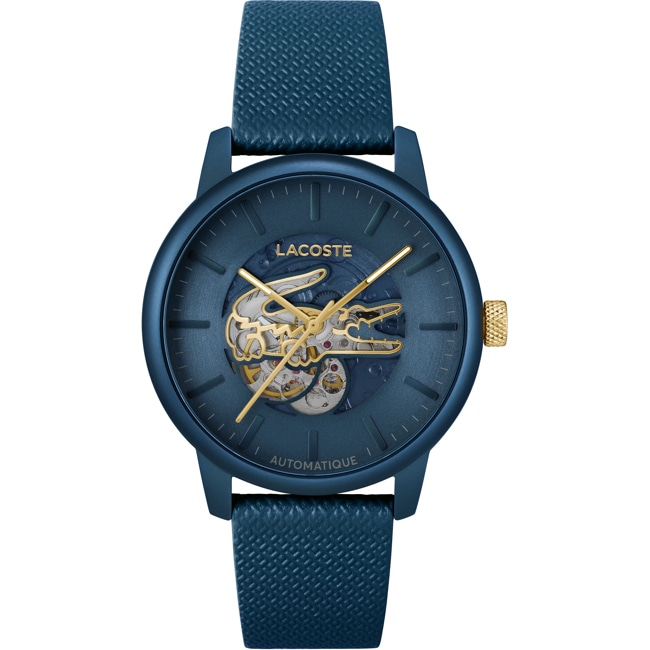 Lacoste 12.12 Automatic Leder Blau - 2011385