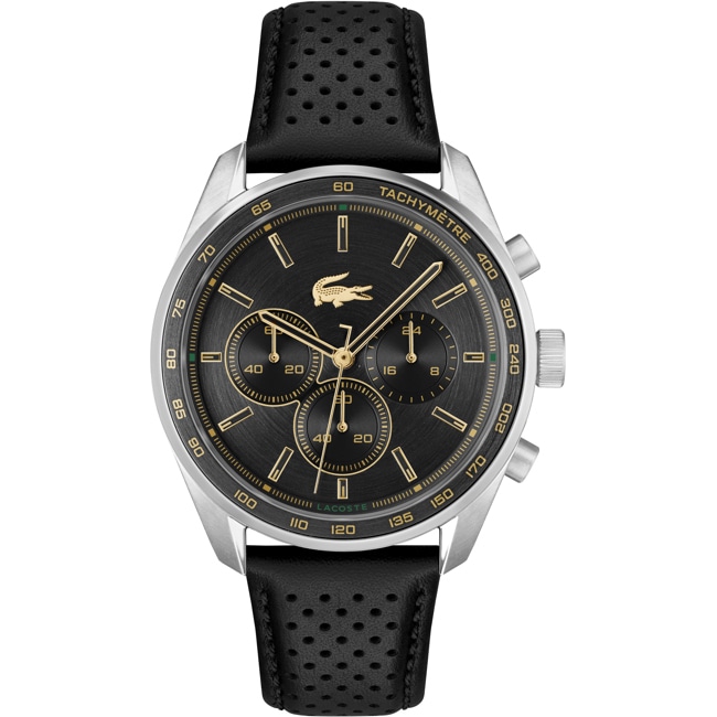 Lacoste Boston Chronograph Leder Schwarz - 2011379