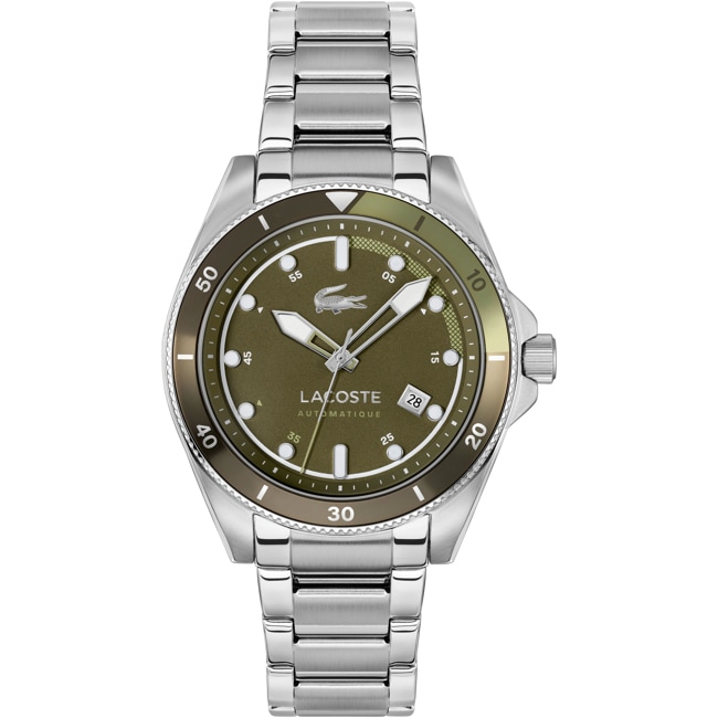 Lacoste Mainsail Date Automatik Silbrig / Olive - 2011418